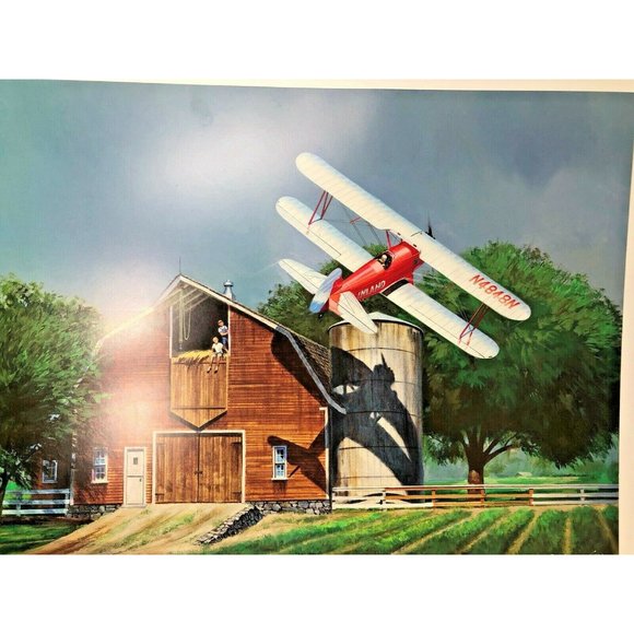 Barn Stormer by Nixon Galloway Aviation Art Print 1990 Bledsoe's Aviation Art - Picture 2 of 9